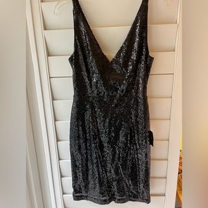 New Lulu’s black sequin mini dress, size medium